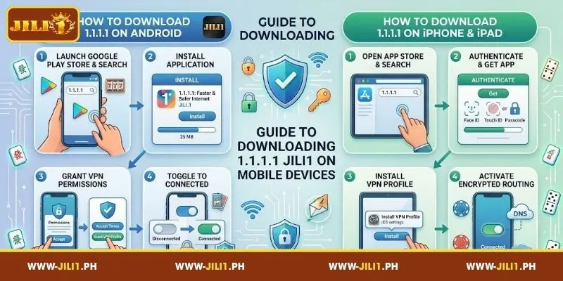 Detailed guide on download 1.1.1.1 JILI1
