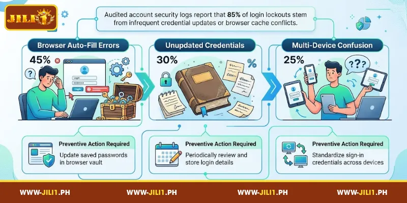 Reasons why members might Forgot JILI1 password